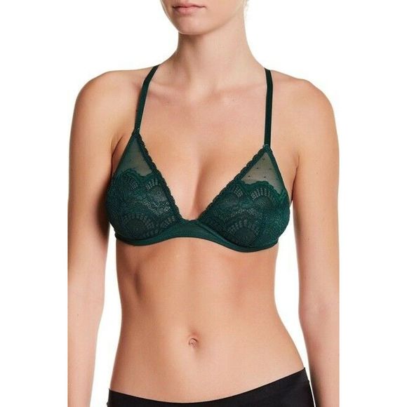 Free People Other - Free people NWT Embrace Lace Underwire Bra Emerald
